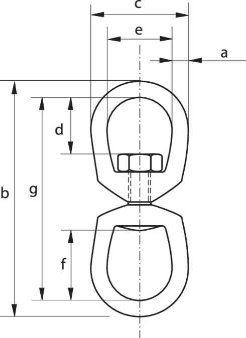 Regular Swivel G-7713 - Eye/Eye drawing