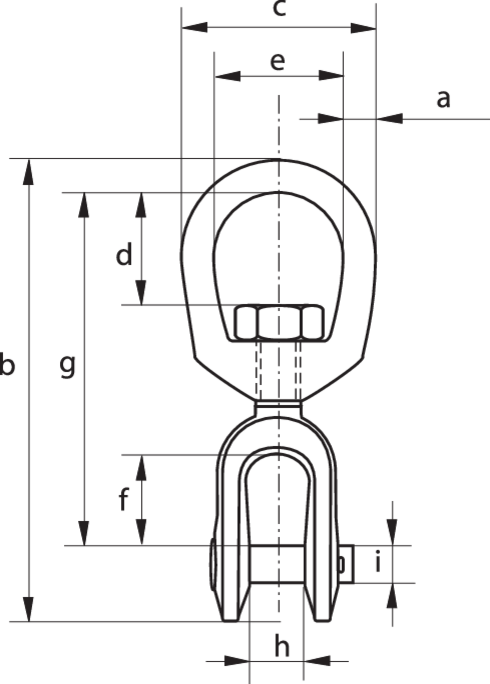 Regular Swivel G-7723 - Jaw/Eye drawing