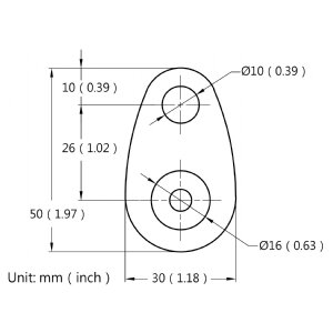 RFID Drop Tag POWERTEX PRFIDT drawing