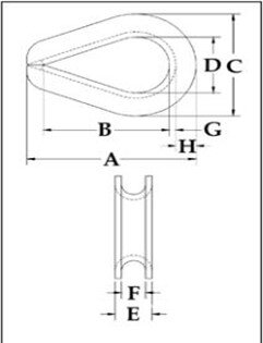 POWERTEX Thimble PT6899P  drawing