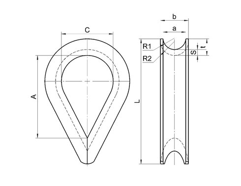 Thimble POWERTEX PT6899F drawing