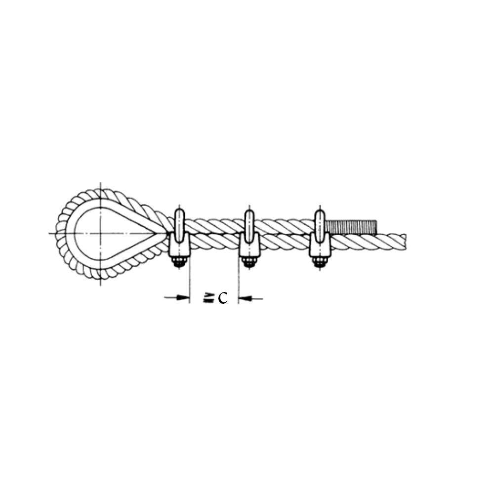 Fitting instruction of wire rope clip