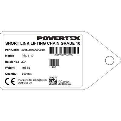 Kette POWERTEX PSL (GK 10) - Kurzgliedrig