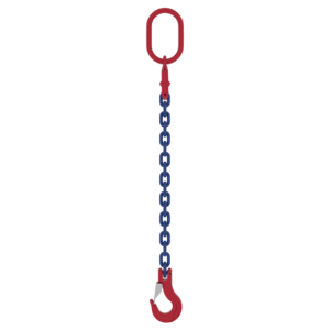 One leg chain sling with Master Link assembly MC1 - integrated connector with a shortening hook One leg chain sling with MC1 masterlink and SHC latch hook