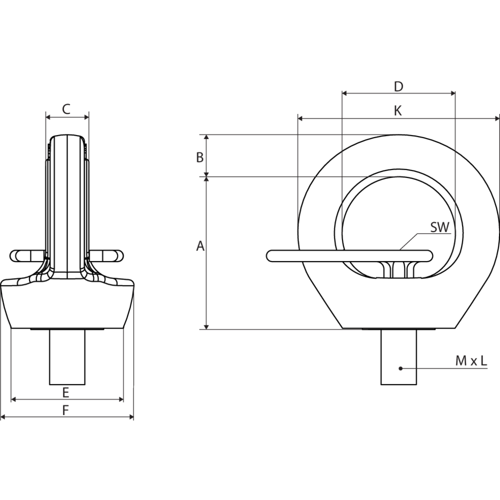 Ringschraube mit Schlüssel REMA C807X 