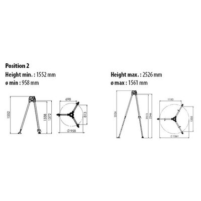 Aluminum tripod (excl. fall stop arrester and winch)