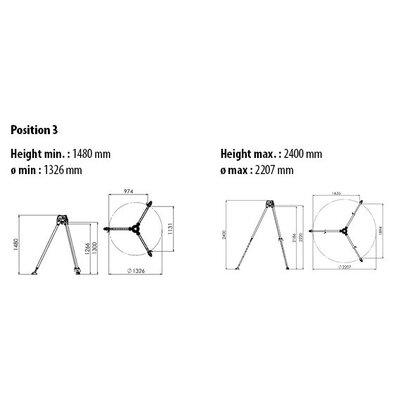 Aluminum tripod (excl. fall stop arrester and winch)