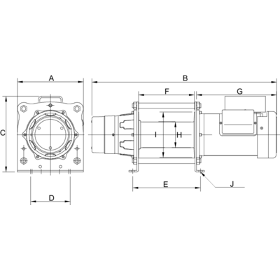 CP 230VAC lifting-/pulling winch