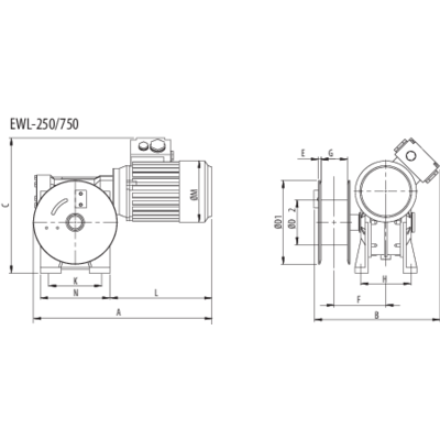 EWL electric worm gear winches (NOT FOR LIFTING)