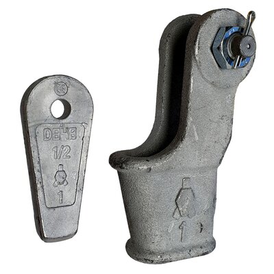 Keilendklemme Ropeblock OWS B mit Bolzen, Mutter und Splint