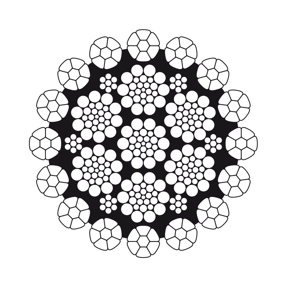 Spezialdrahtseil Verotop S - 16x7 verdichtet