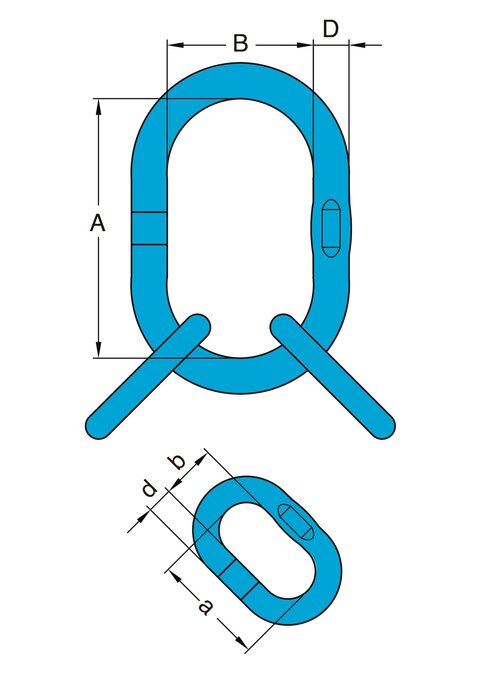 Yoke X-006 Welded Master Link Assembly measurements