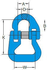 Yoke web sling connector X-016 measurements