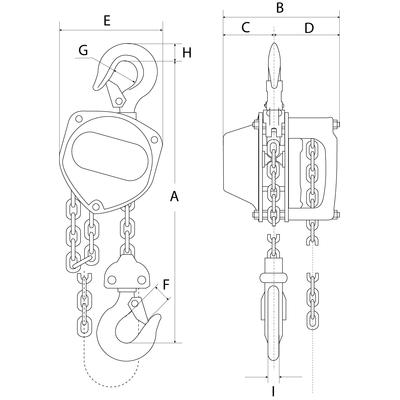 PIH/H100 Cleanroom hand chain hoist