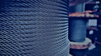 Header_steel wire rope blue