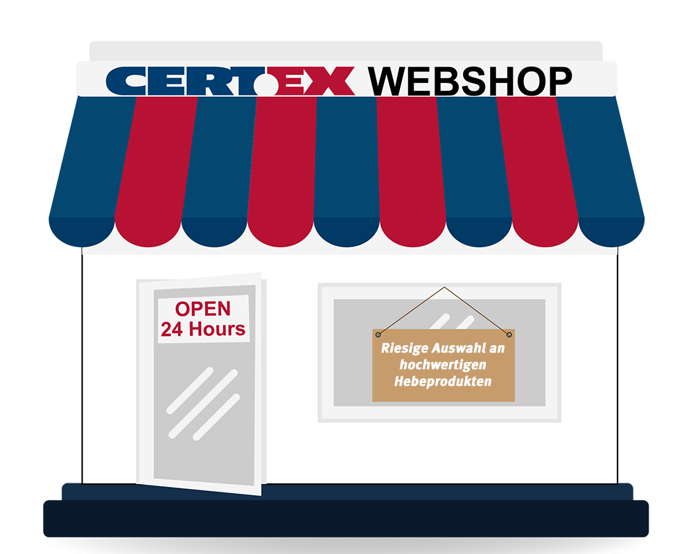 Webshop CERTEX Germany - Lifting gear, slings etc.