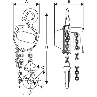 RIH stainless steel hand chain hoist